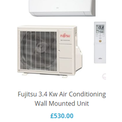 Fujitsu 3.4 Kw Air Conditioning Wall Mounted Unit