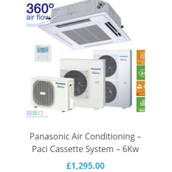 Panasonic Air Conditioning – Paci Cassette System – 6Kw
